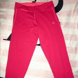 Hot Pink Adidas cropped leggings 💗